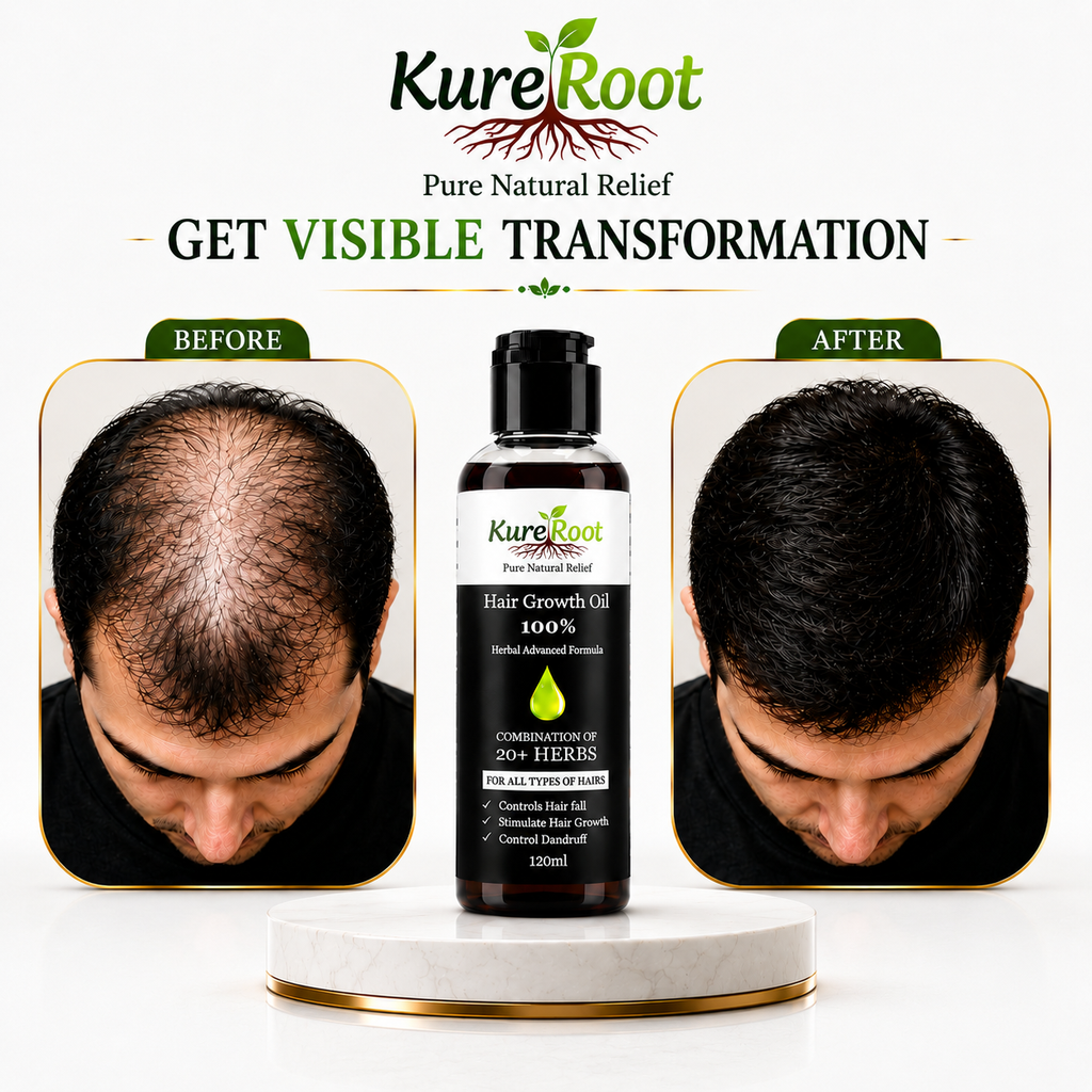 Kure Root Hair Growth Oil - 100% Natural Advance Formula